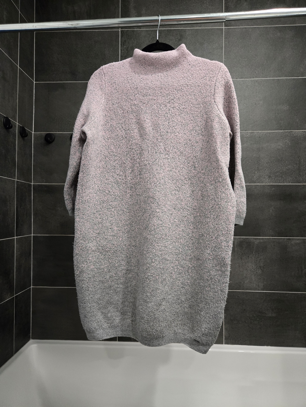 Mohito Collection Soft Lilac-to-Grey Ombre Knit Sweater Dress